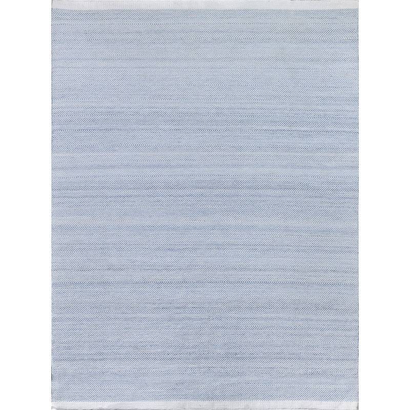 Bintan Chevron Area Rug in Light Blue, Rectangle 9' x 12'