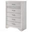Commode de chambre blanche à 6 tiroirs-1362942337