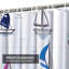 Rideau de douche imperméable avec 12 crochets-671358861