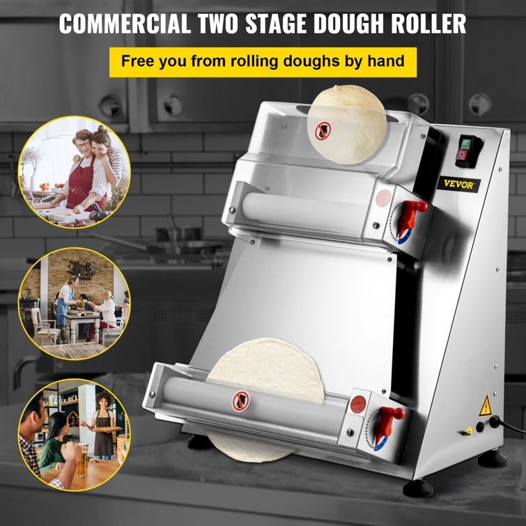 Stainless steel pizza dough roller 30cm