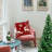 Nelsonia 18" x 18" Cotton Linen Christmas Throw Pillow Covers, Vintage Red & Beige Design-1135237126-1135237125
