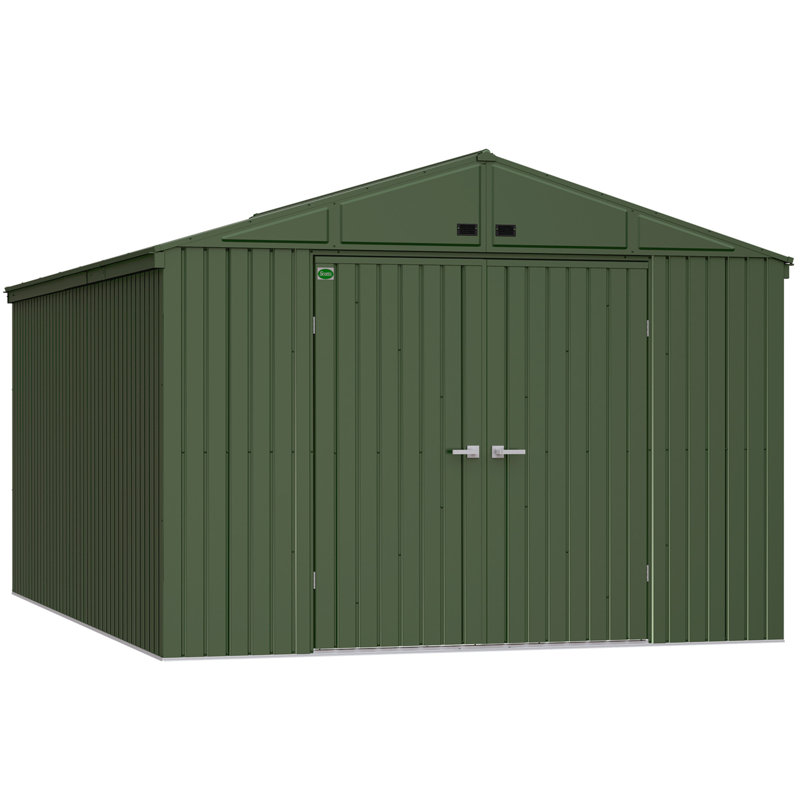 Scotts Lawn Care Storage Shed, 10X8, Green, 91.4" H x 125.3" W x 168.7" D