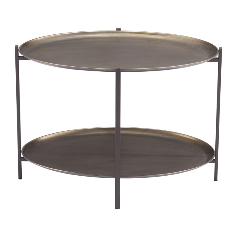 Bronson Bronze Round Metal Boho Chic Cocktail Table
