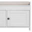 Banc de rangement avec 3 portes en forme de volet, banc à chaussures avec coussin amovible et espace de rangement caché-317079154