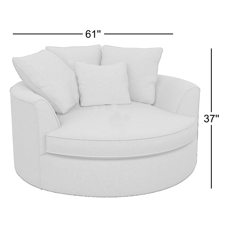 Ashonte Upholstered Barrel Chair, Entice Mist