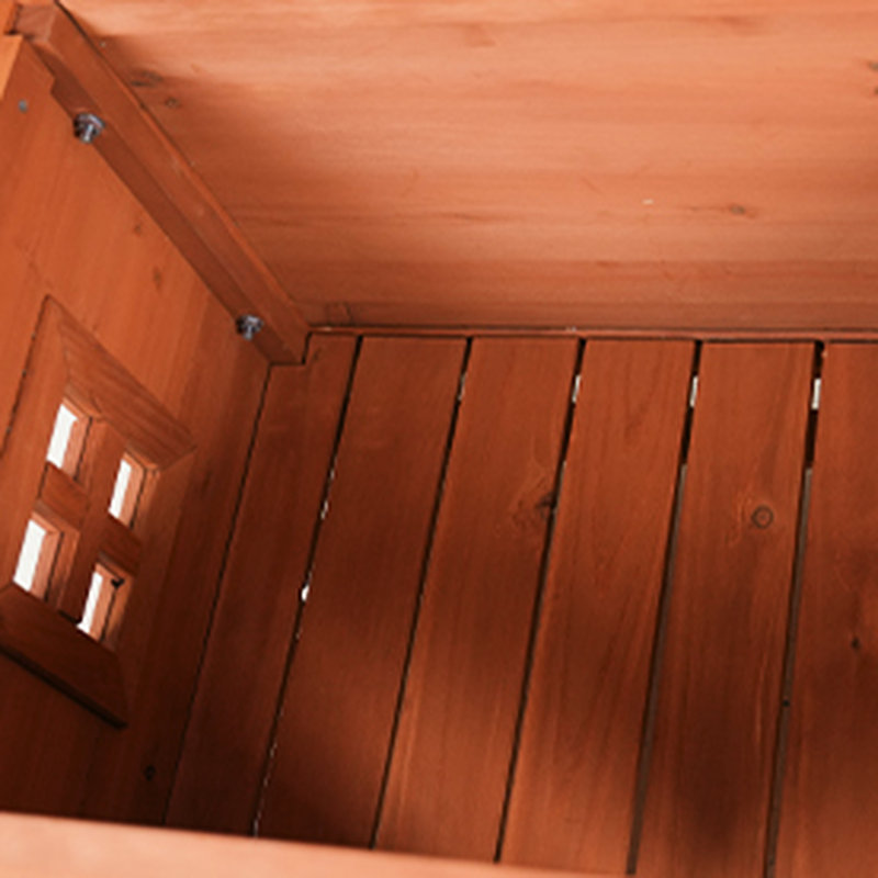 Niche pour chien en bois massif, plancher surélevé pour le confort d'un petit refuge pour animaux 100% bois naturel