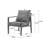 Gray Aluminum Lounge Chair With Sleek Rope Accents And Comfortable Cushions, Perfect For Modern Outdoor And Indoor Spaces-1669344534
