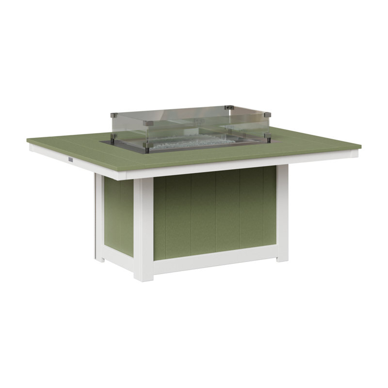 Foyer de table rectangulaire Berlin Gardens Donoma, Plateau sauge avec base blanche