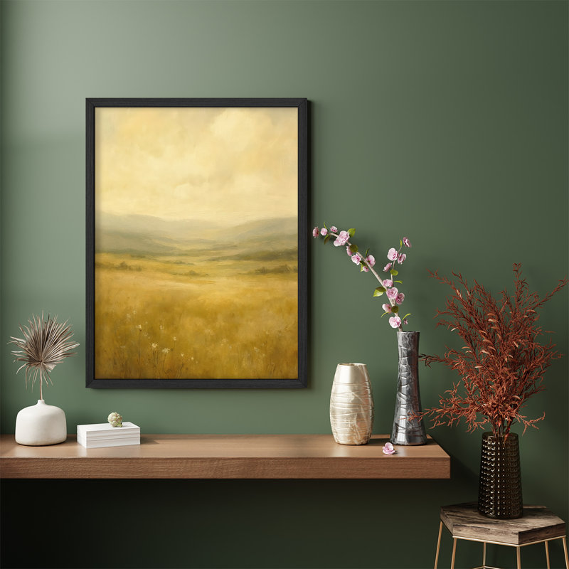 Reproduction de paysage encadrée pour la maison 12 po x 16 po, Noir, H 16 po x l 12 po