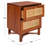 Boatwright 18'' W Nightstand – Contemporary Coastal Table with Rattan Cabinet & Crossed Base Design-136983341