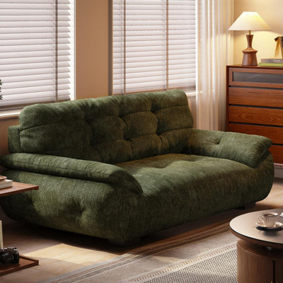 Mid-Century Cloud Straight Sofa