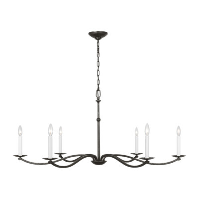 Chapman & Myers Ifiye Dining Room Chandelier In Aged Iron Finish