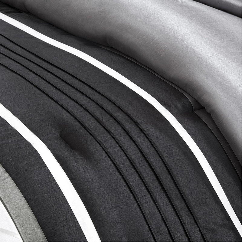 7 Piece Comforter Set Grey King