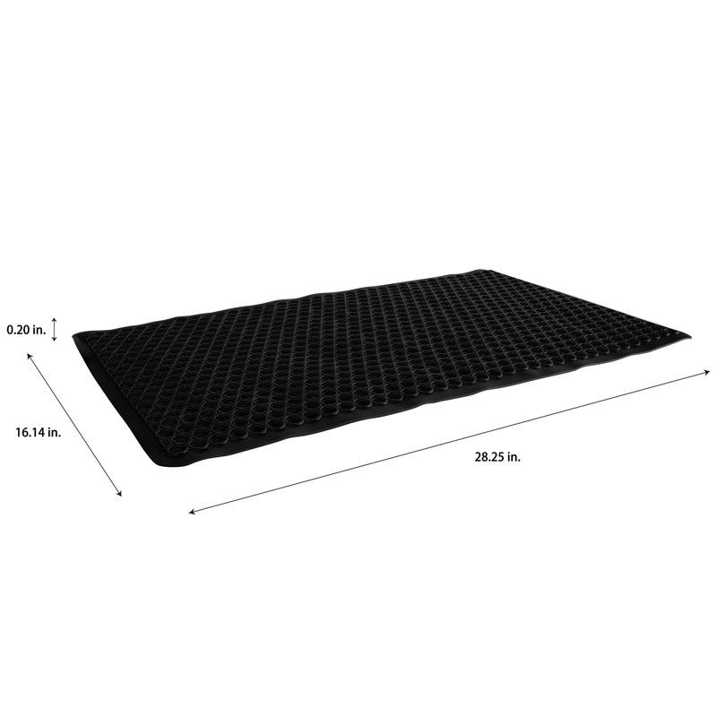 Tapis pour salle de bain Jorun, Noir