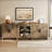 Farmhouse TV Stand For Tvs Up To 85 Inch, 3-Piece Modular Entertainment Center With Glass Media Console For Living Room, Bedroom, Home Theater, Brown-1926036008