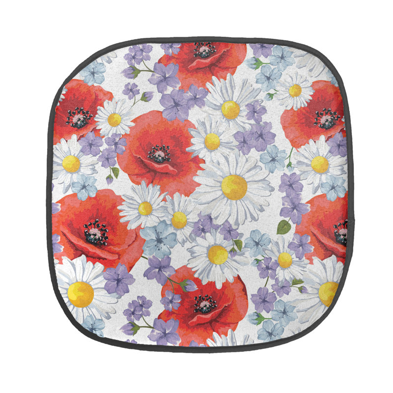 Coussin de siège papillon, Rouge / blanc