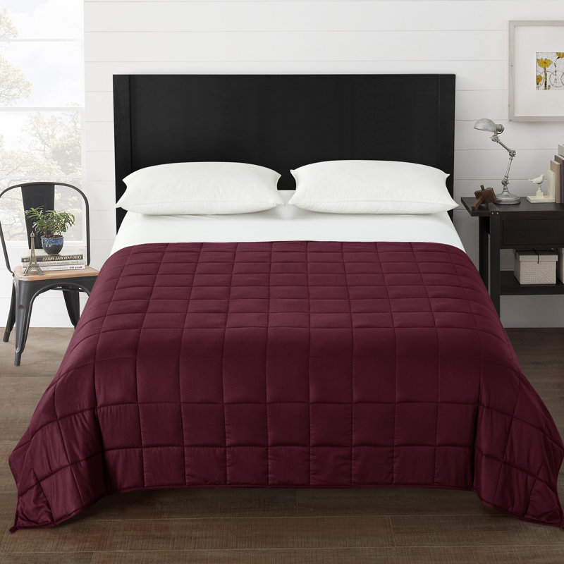Burgundy Full Size Lightweight Glass Bead Weighted Blanket