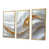 Toile avec cadre flottant or