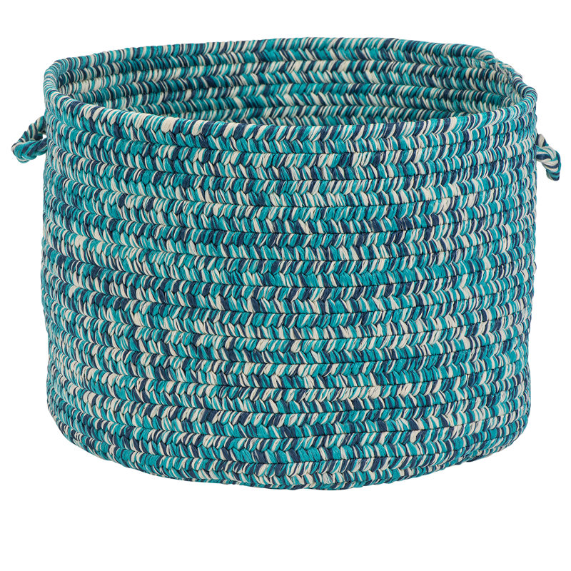 Panier en laine Abey, H 10 po x l 14 po x P 14 po, Rouge / Beige