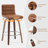 Bomia Swivel Upholstered Stool With Solid Wood Frame and L-Shaped PU Leather Back-1738683680-1648987120