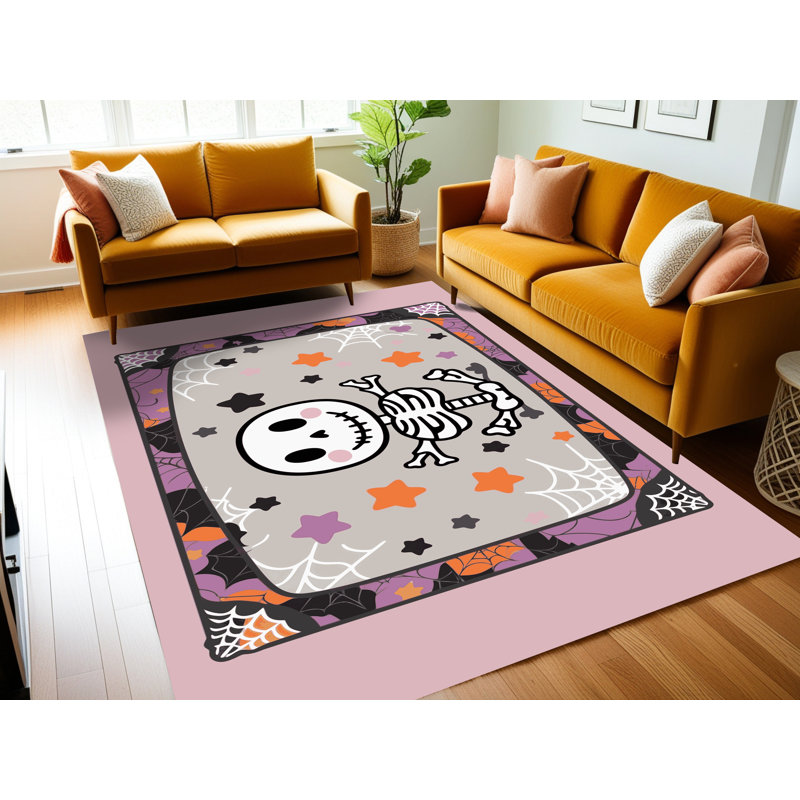 Tapis lavable pour les fêtes Kincey, Rectangle 6 pi x 9 pi