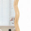 Miroir rectangulaire ondulé en bois massif 40 po x 28 po, décoration murale moderne en bois pour salle de bain, chambre à coucher, salon, salle à manger, vestiaire-403451612