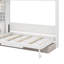 Lit escamotable double avec canapé, port USB, tablettes et lumière-877909447-877909446