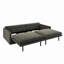 Canapé-lit convertible 4 places - tissu chenille, siège profond, canapé Cloud avec rangement, port USB et oreiller 2-en-1, canapé-lit pour salon, appartement, chambre à coucher-1369457686