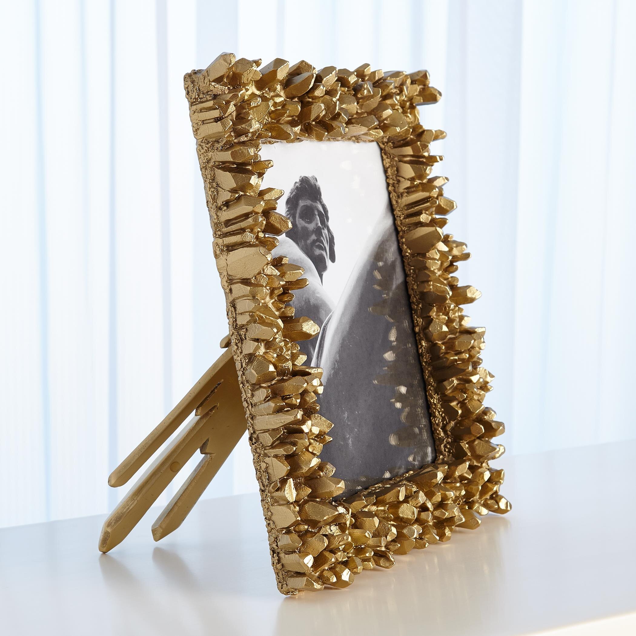 Lyerly Picture Frame, Display Pictures, Metal Frame for Wall Mounting Zipcode Design Color: Bronze, Photo Size: 4 x 4, Frame Size: 8 x 8