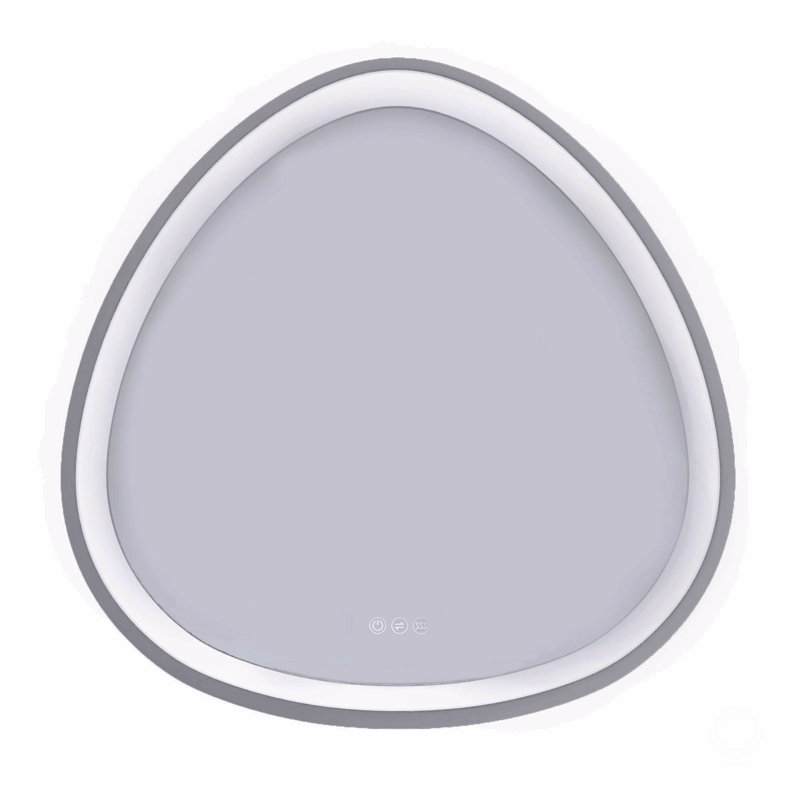 32 po x 32 po Miroir gris