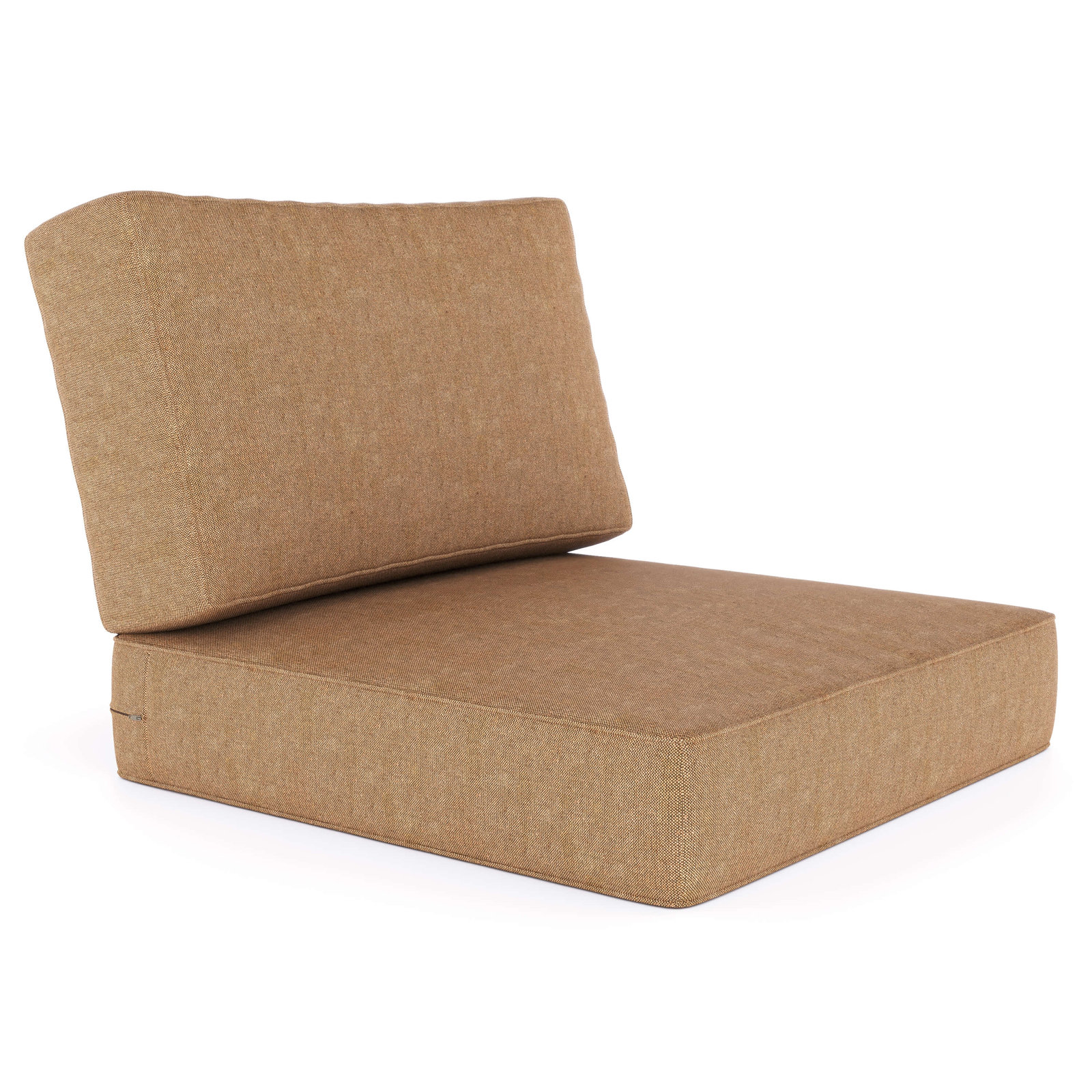 Lani Outdoor Sunbrella Seat/Back Cushion, Canvas Heather Beige Sunbrella® Canvas