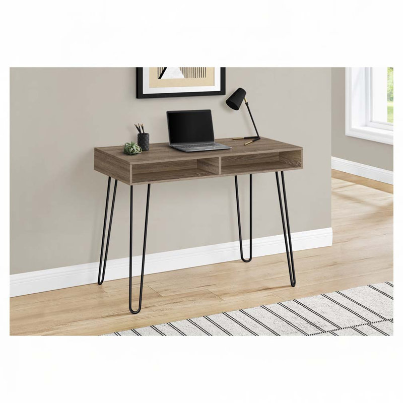 Home Office Computer Desk, Taupe/Black