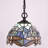 Small Tiffany Pendant Light Plug in Dragonflly Style Stained Glass Hanging Lamp-449718646