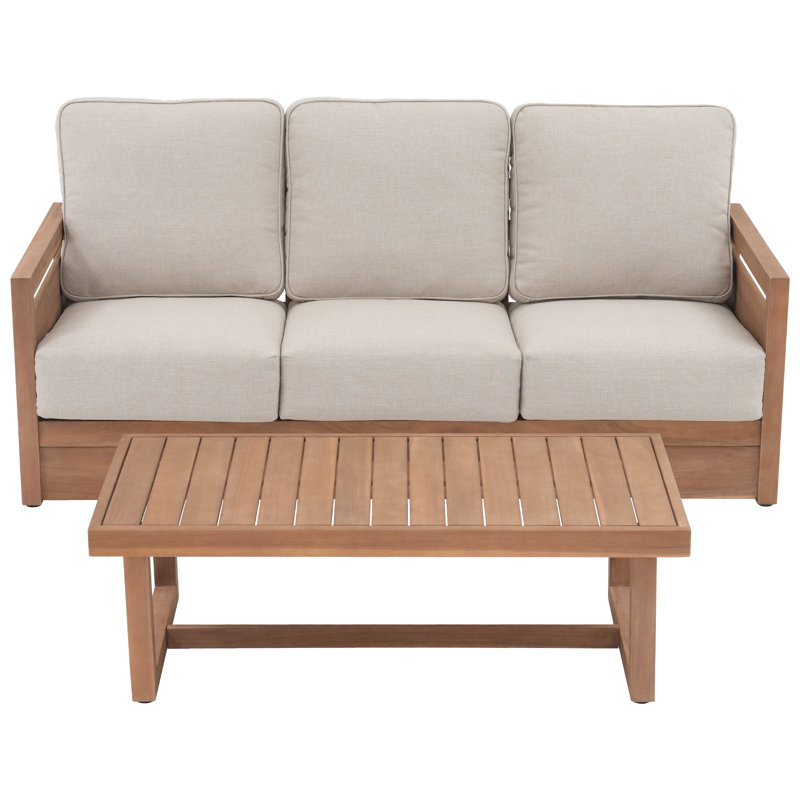 Ensemble de canapé d'extérieur 3 personnes avec table basse