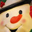 Décoration murale ou cimier de sapin bonhomme de neige pré-illuminé DEL de 48 cm (19 po) de Fraser Hill Farm, moulé par soufflage.