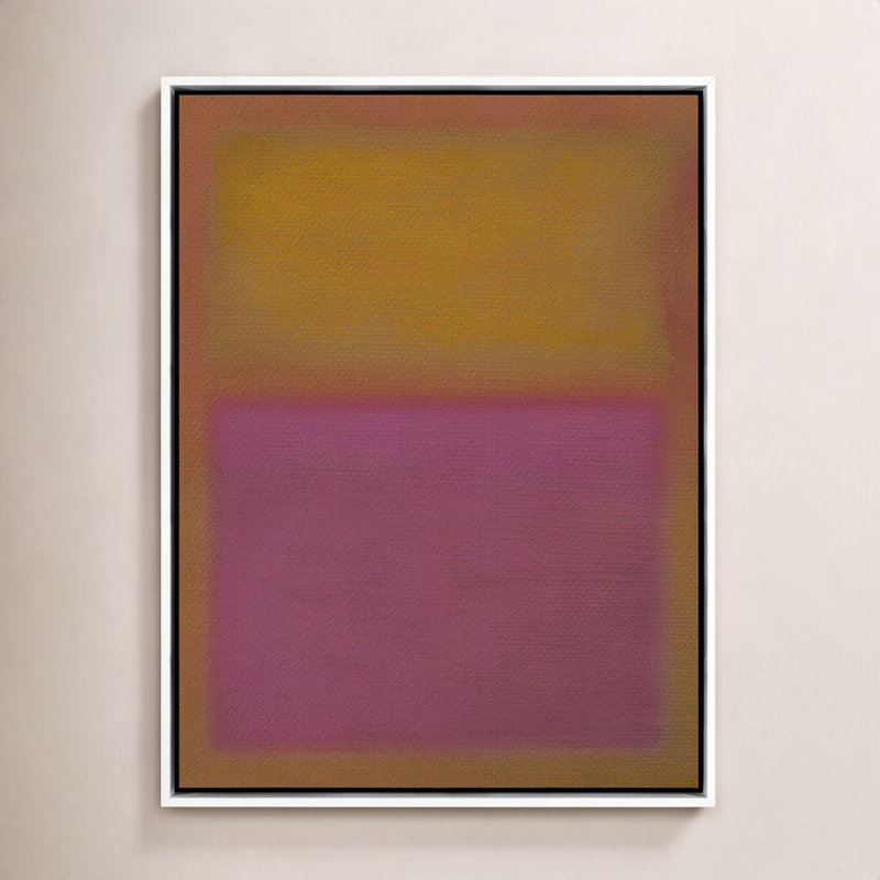 Composition Deep Painting by Charles Stuart, 24" H x 18" W x 2" D, Red/Orange, White/Neutral