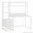 55 Inches White Computer Desk With Hutch