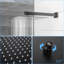 Système de douche avec barre coulissante réglable, système de douche carré mural de 10 pouces avec valve brute
