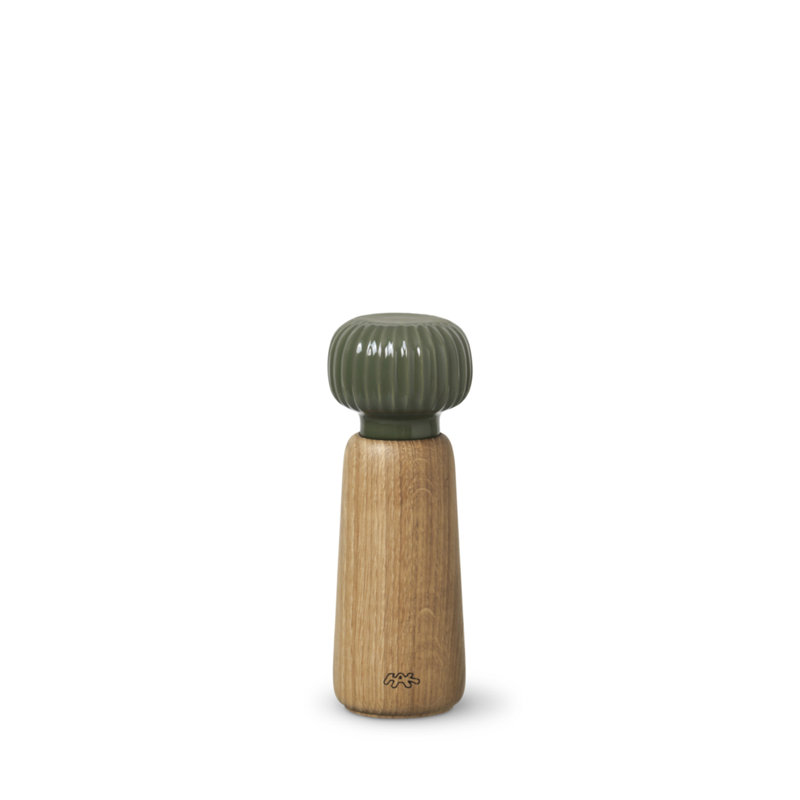 Hammershoi Grinder, H 7,3 po x l 2,6 po x P 2,6 po, Naturel / vert foncé