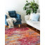 Tapis géométrique fuchsia-1330372303