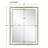 Onur Rectangle Brass Mirror