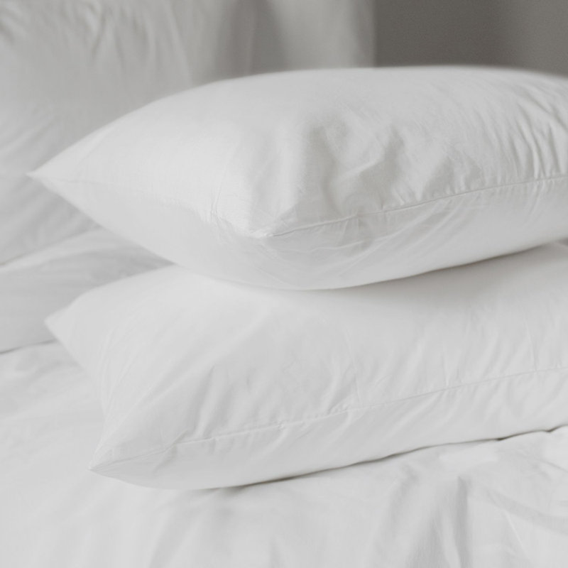 Housse de coussin 100% coton percale, Très grand californien, Blanc