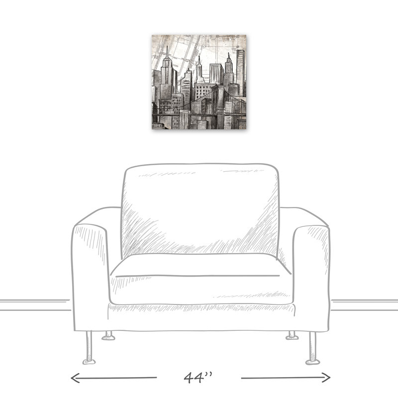 « sketch city horizon », impression sur toile