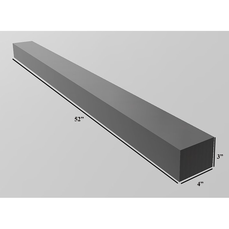 Emerald Lee Oak Floating Shelf, Gray, 3" H x 39" W x 4" D