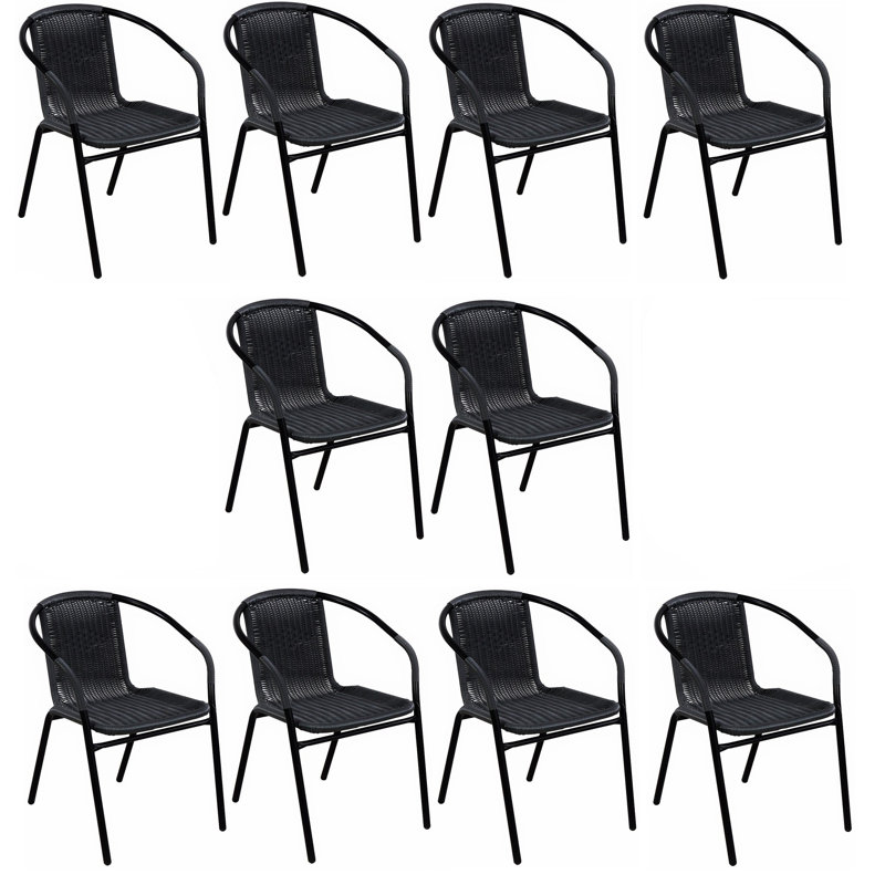 Fauteuil de salle à manger Bedran, Noir