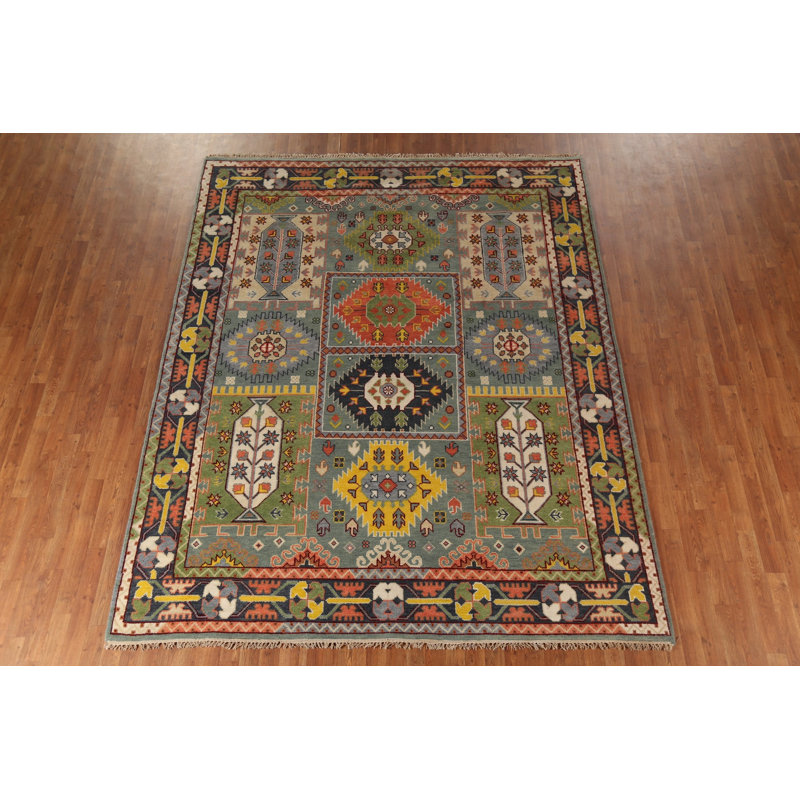 Tapis unique gris / gris anthracite 7 pi 11 po x 9 pi 11 po One-of-a-Kind