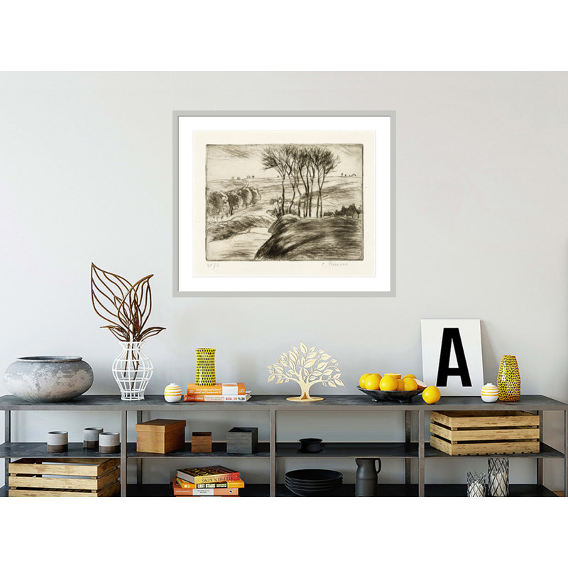 «Paysage a Osny» par Camille Pissarro, impression giclée sur cadre, 33,5 po H x 40,08 po po