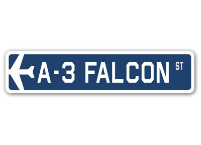 Plaque de rue en aluminium Alyse A-3 Falcon Air Force