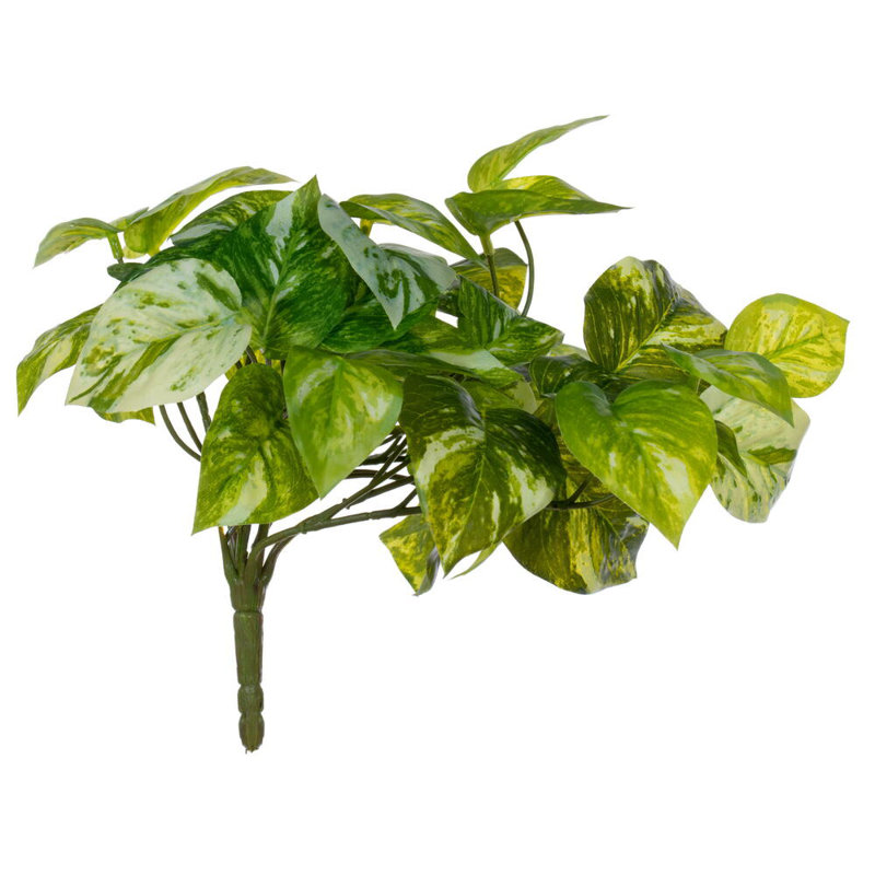 11" Artificial Manjula Pothos Bush, 2 Per Bag