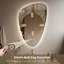 Miroir à DEL pour salle de bain - Miroir de salle de bain avec lumières, capteur tactile à intensité variable et fonction antibuée-1762349235